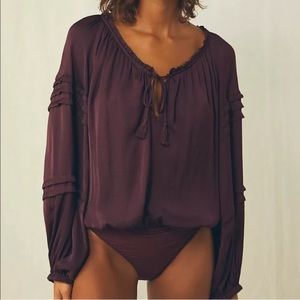NWOT Free People All Tucks Bodysuit